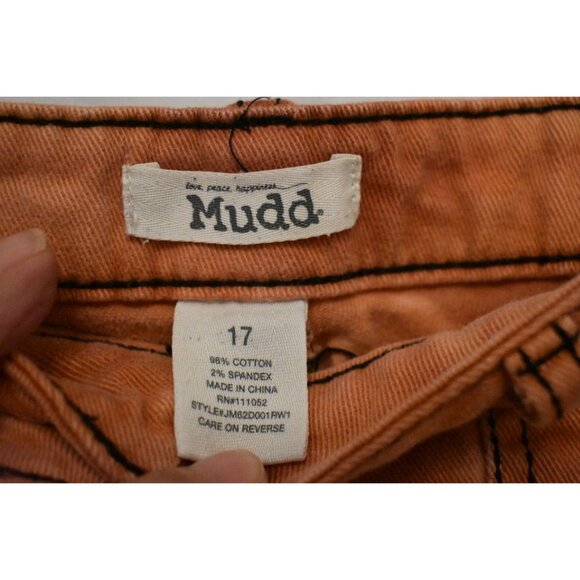 Juniors Mudd Custom Bleach Dye Short Shorts Size 17 - Picture 3 of 5